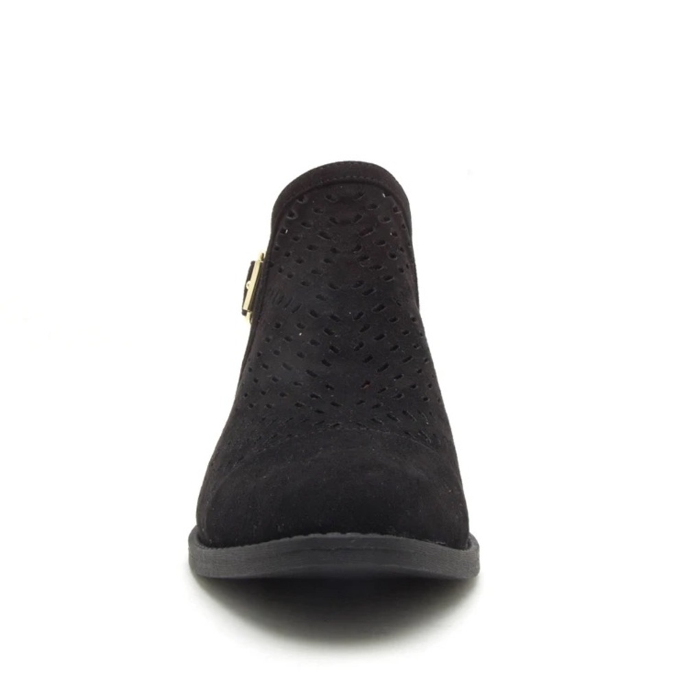 QUPID Sochi Black Suede Transition Ankle Bootie - Picture 5 of 7